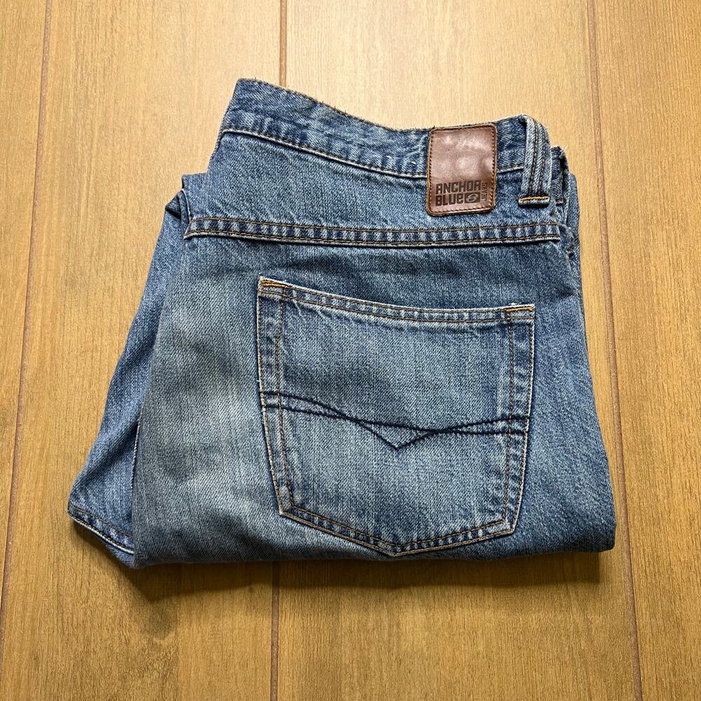 Anchor Blue Jeans Mens 34x30 Baggy Denim Relaxed Fit‎ Skater Vintage Y2K 90s